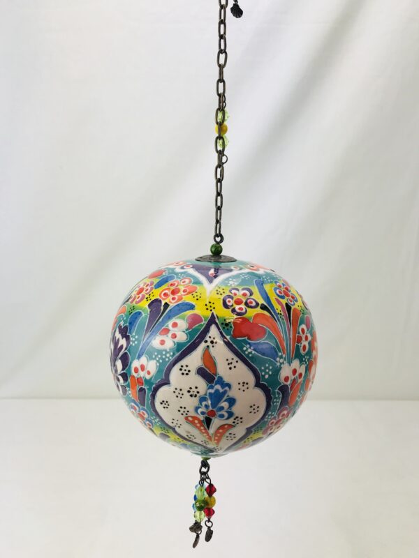 Hand Painted Ceramic Ball Hang - Handmade Turkish Pottery - Image 4