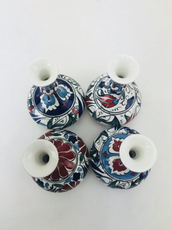 Decorative Floral Iznik Ceramic Vase / Hand-Painted Turkish / Handmade - Image 9