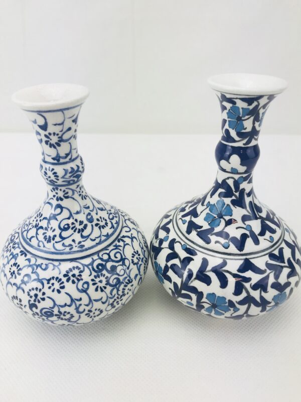 Decorative Floral Iznik Ceramic Vase / Hand-Painted Turkish / Turkish Gifts - Image 7