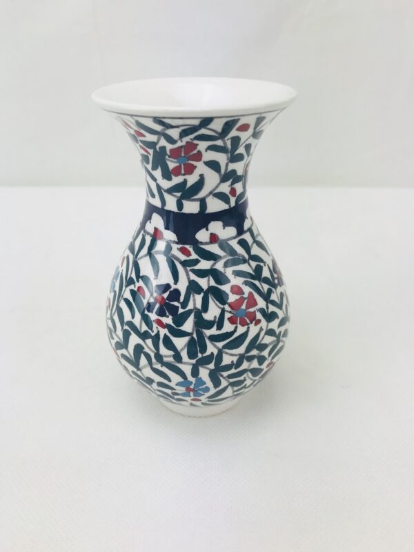 Decorative Floral Iznik Ceramic Vase / Hand-Painted Turkish / Turkish Gifts - Image 3