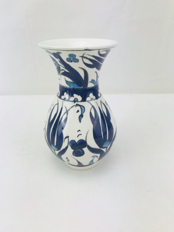 Decorative Floral Iznik Ceramic Vase / Hand-Painted Turkish / Turkish Gifts - Image 5