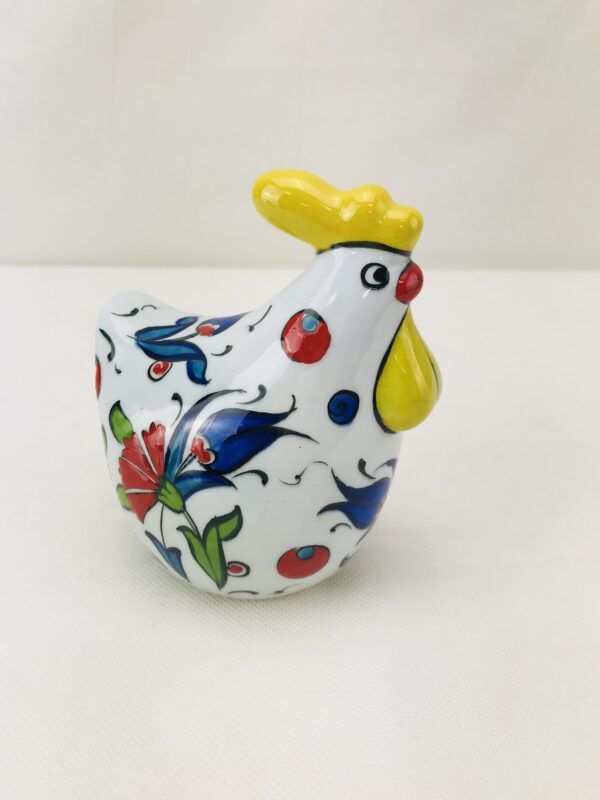 Stunning Iznik Handmade Ceramic Colorful Chicken Cockerell - Image 11