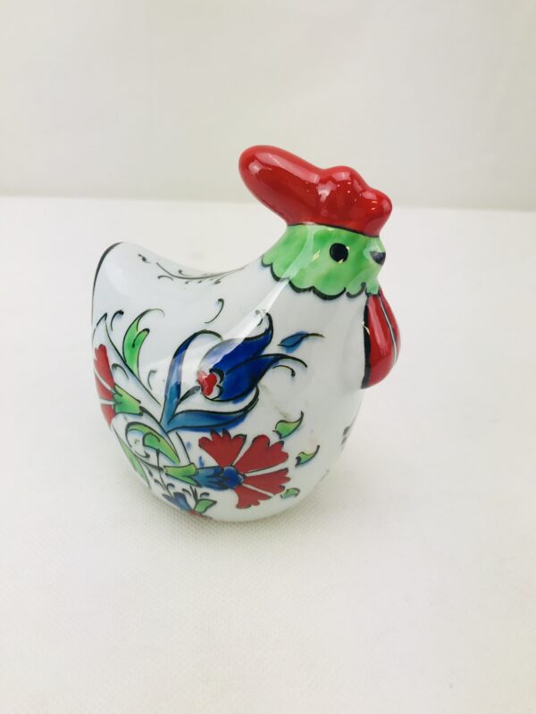 Stunning Iznik Handmade Ceramic Colorful Chicken Cockerell