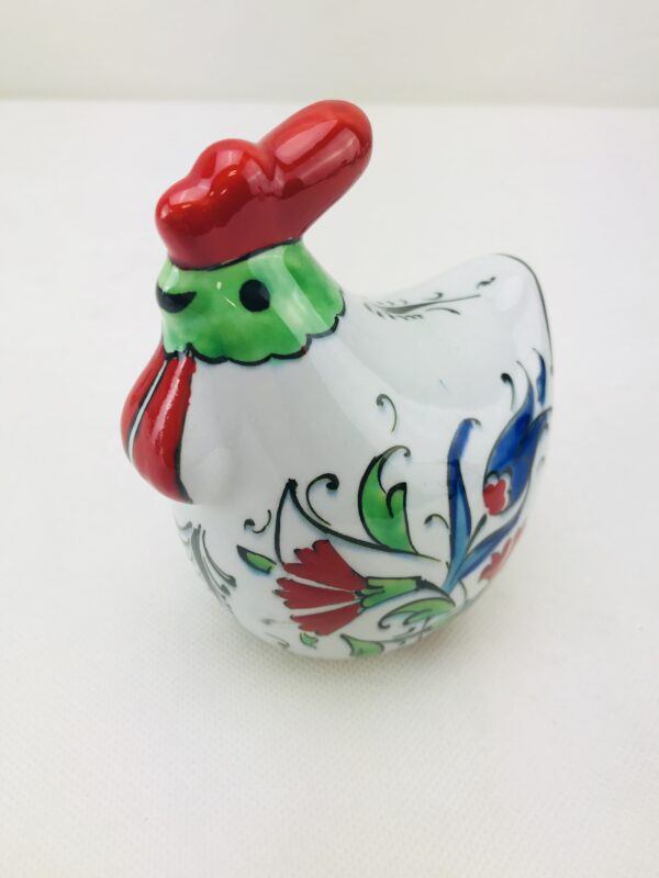 Stunning Iznik Handmade Ceramic Colorful Chicken Cockerell - Image 2