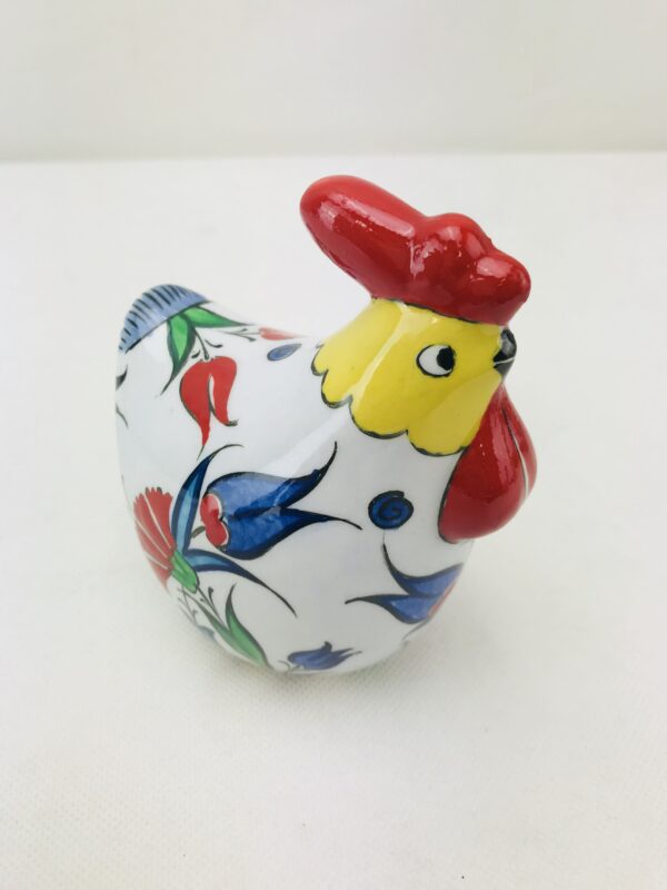 Stunning Iznik Handmade Ceramic Colorful Chicken Cockerell - Image 3