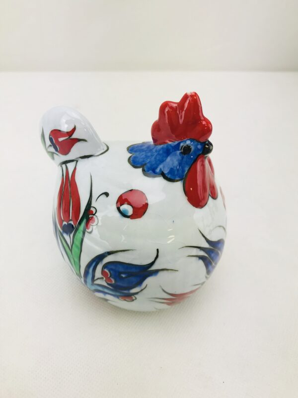 Stunning Iznik Handmade Ceramic Colorful Chicken Cockerell - Image 4