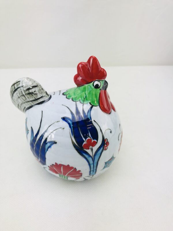 Stunning Iznik Handmade Ceramic Colorful Chicken Cockerell - Image 6