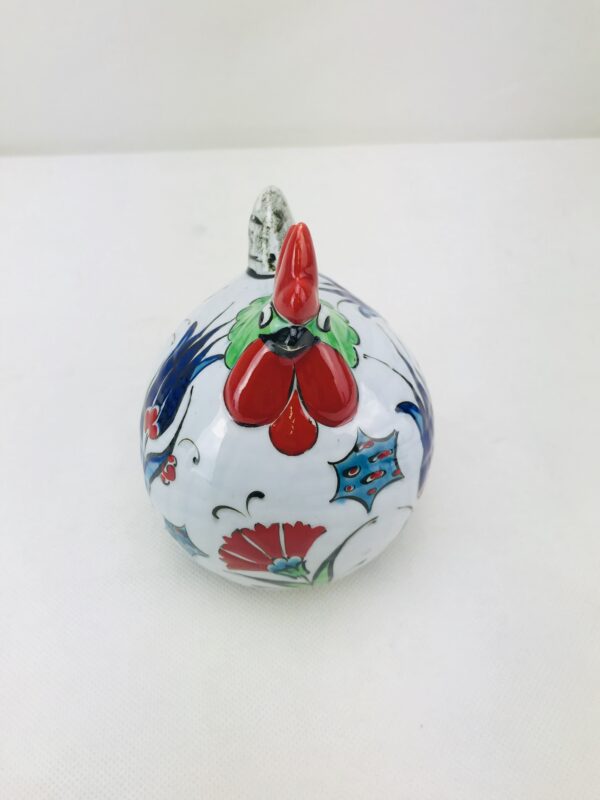 Stunning Iznik Handmade Ceramic Colorful Chicken Cockerell - Image 7