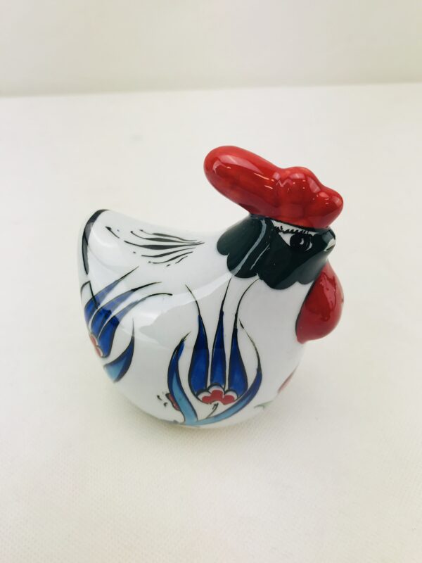 Stunning Iznik Handmade Ceramic Colorful Chicken Cockerell - Image 8