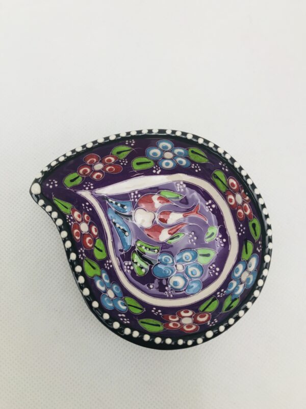 Traditional Turkish Multicolour  Hand Painted Bowl - Small - Snack ,Jewellery, Ring, Mandala Bowl Dish - Image 2