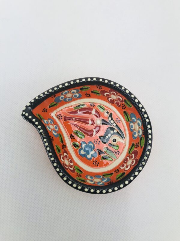 Traditional Turkish Multicolour  Hand Painted Bowl - Small - Snack ,Jewellery, Ring, Mandala Bowl Dish