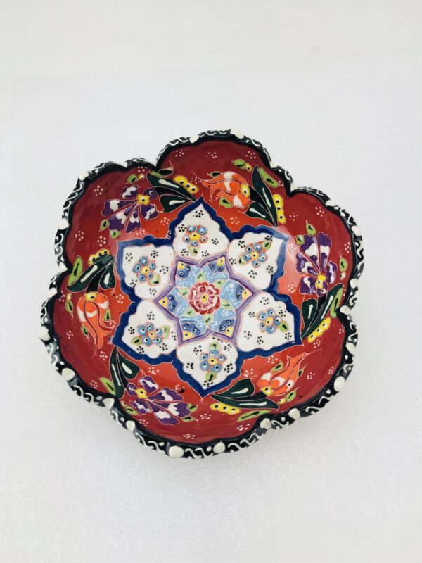 Traditional Turkish Multicolour Hand Painted Bowl - Small - Snack ,Jewellery, Ring,15 cm Mandala Bowl Dish - Image 12