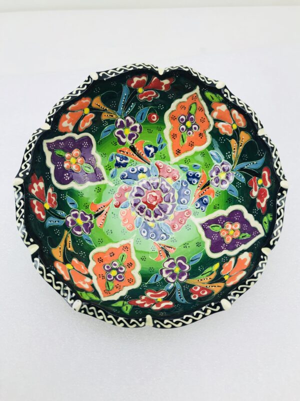 Traditional Turkish Multicolour Hand Painted Bowl - Small - Snack ,Jewellery, Ring,15 cm Mandala Bowl Dish - Image 5