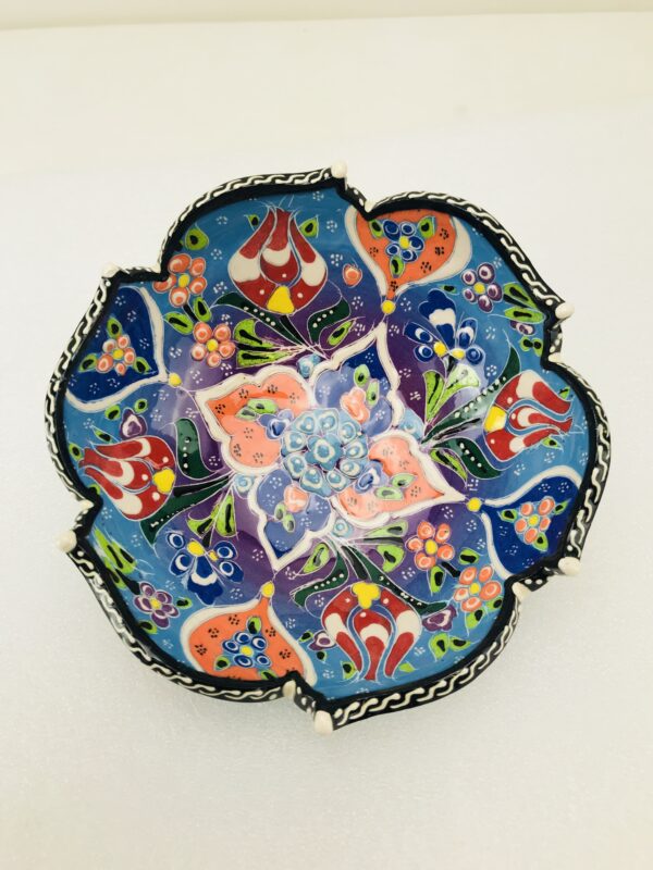 Traditional Turkish Multicolour Hand Painted Bowl - Small - Snack ,Jewellery, Ring,15 cm Mandala Bowl Dish - Image 6