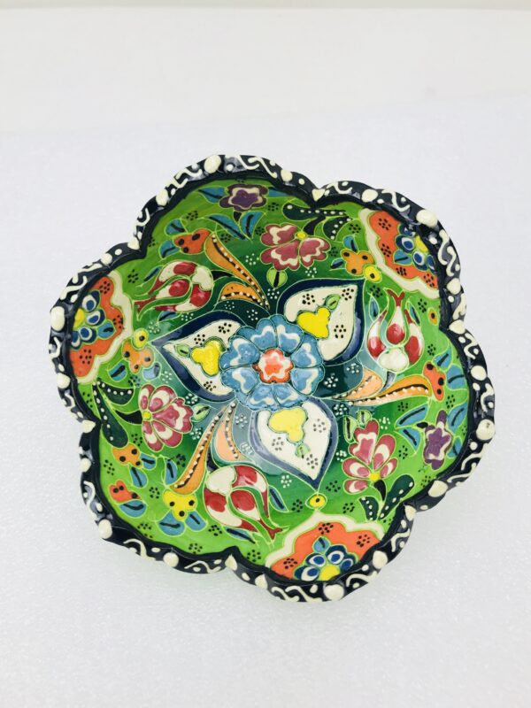 Traditional Turkish Multicolour Hand Painted Bowl - Small - Snack ,Jewellery, Ring, 10 cm Mandala Bowl Dish - Image 6