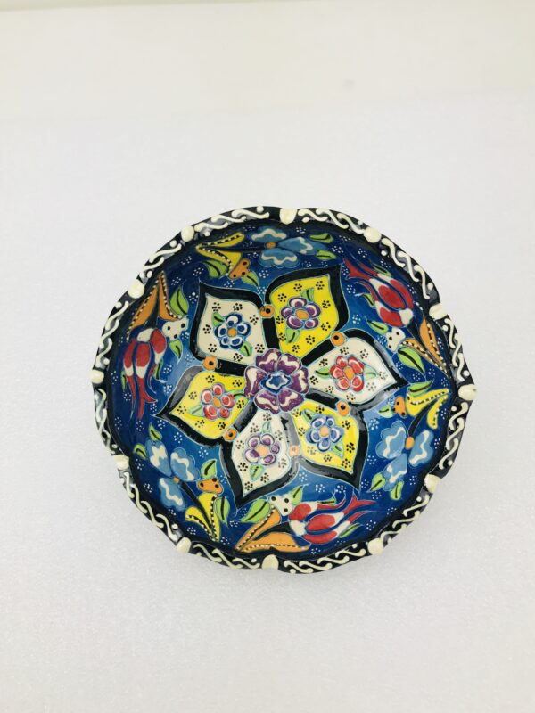 Traditional Turkish Multicolour Hand Painted Bowl - Small - Snack ,Jewellery, Ring, 10 cm Mandala Bowl Dish - Image 9