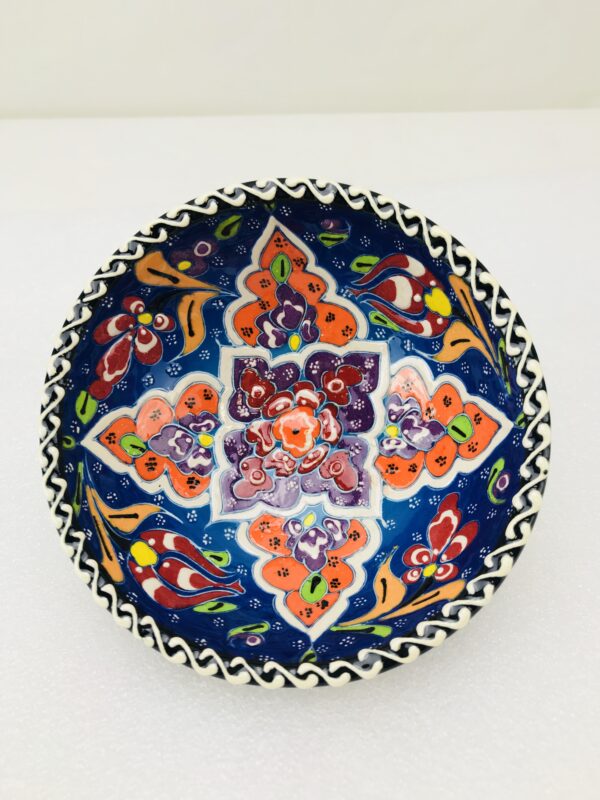 Traditional Turkish Multicolour Hand Painted Bowl - Small - Snack, Jewellery, Ring, 10 cm Mandala Bowl Dish - Image 12