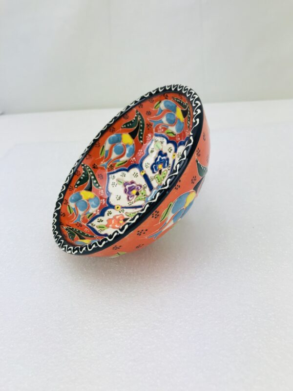 Traditional Turkish Multicolour Hand Painted Bowl - Small - Snack, Jewellery, Ring, 10 cm Mandala Bowl Dish - Image 6