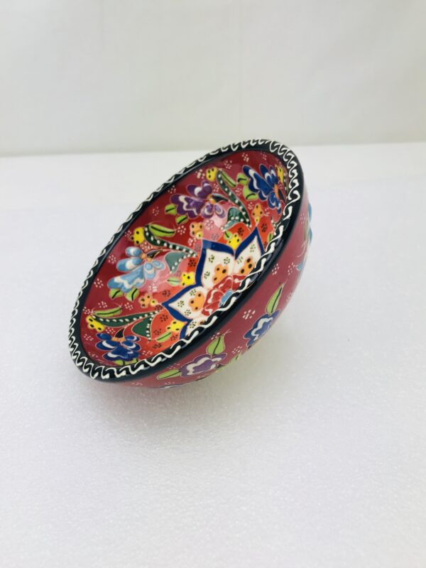 Traditional Turkish Multicolour Hand Painted Bowl - Small - Snack, Jewellery, Ring, 10 cm Mandala Bowl Dish - Image 7