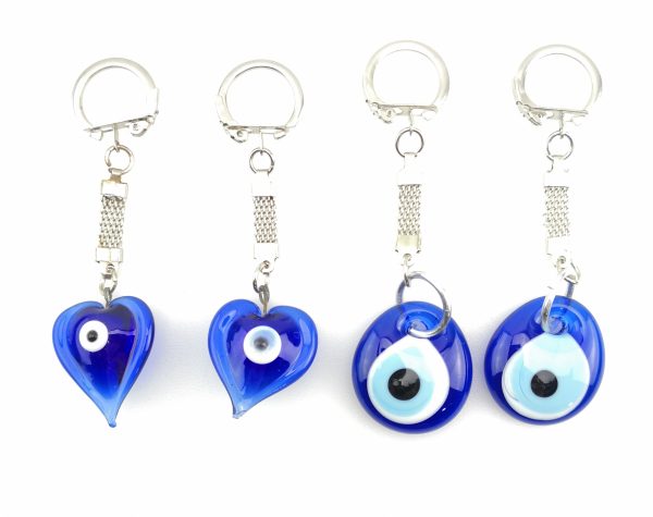 Handmade  Keychain with Lucky Evil Eye – Nazar Alloy