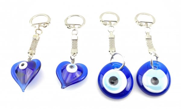 Handmade  Keychain with Lucky Evil Eye – Nazar Alloy - Image 3