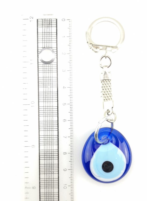 Handmade  Keychain with Lucky Evil Eye – Nazar Alloy - Image 4