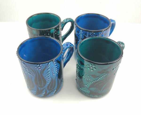 Handmade Ceramic Tea/Coffee Mugs - Hand Painted Turkish Pottery - Image 4