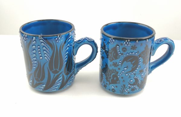 Handmade Ceramic Tea/Coffee Mugs - Hand Painted Turkish Pottery - Image 5