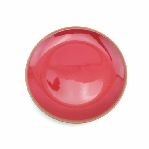Handmade Clay Plates(18 cm) - Hand Painted Turkish Plate - Red