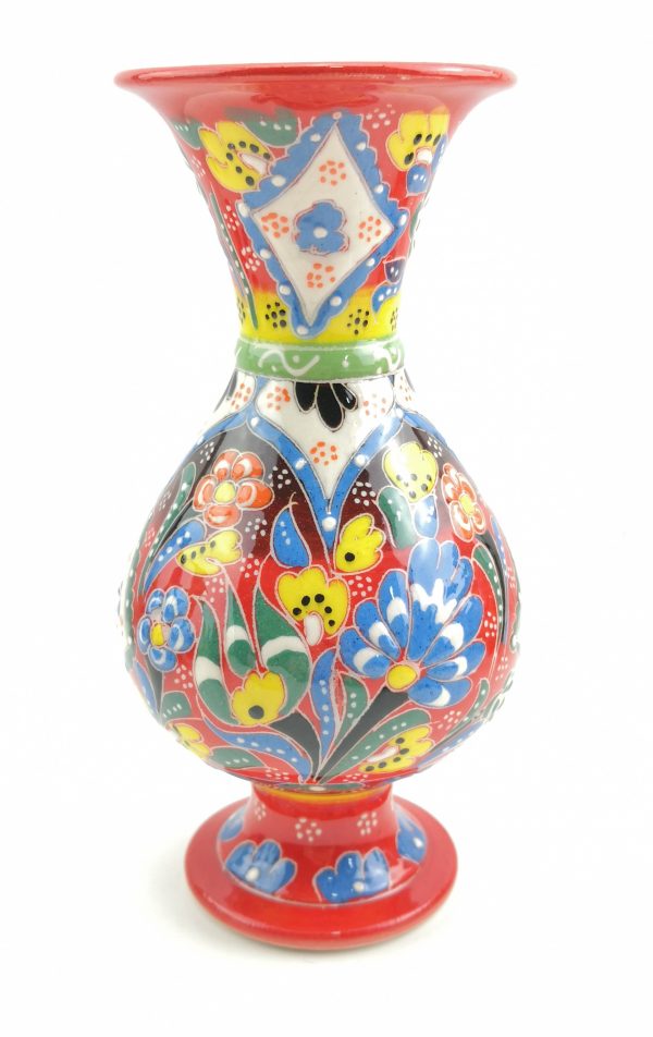 Hand Painted Ceramic Vase - Handmade Turkish Pottery - Image 8