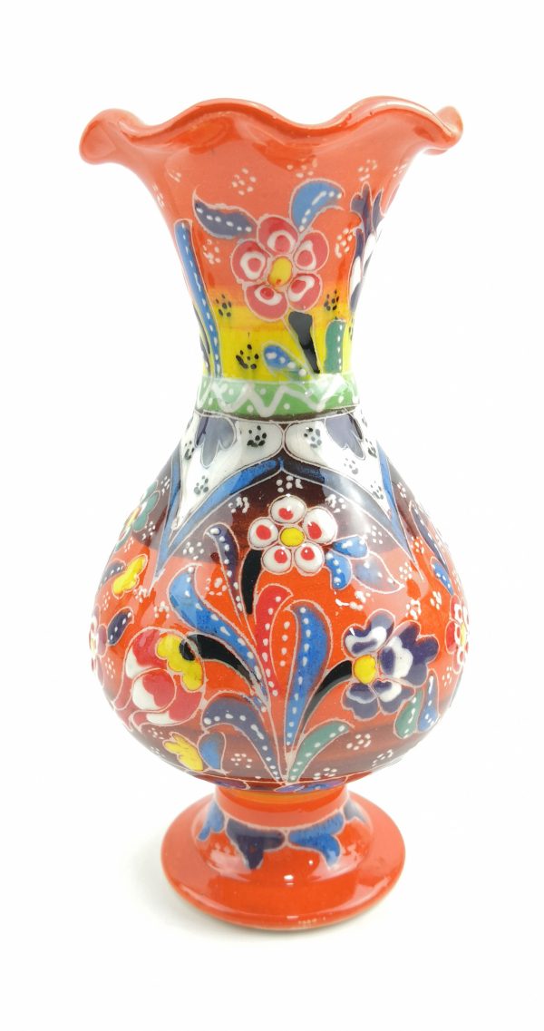 Hand Painted Ceramic Vase - Handmade Turkish Pottery - Image 4