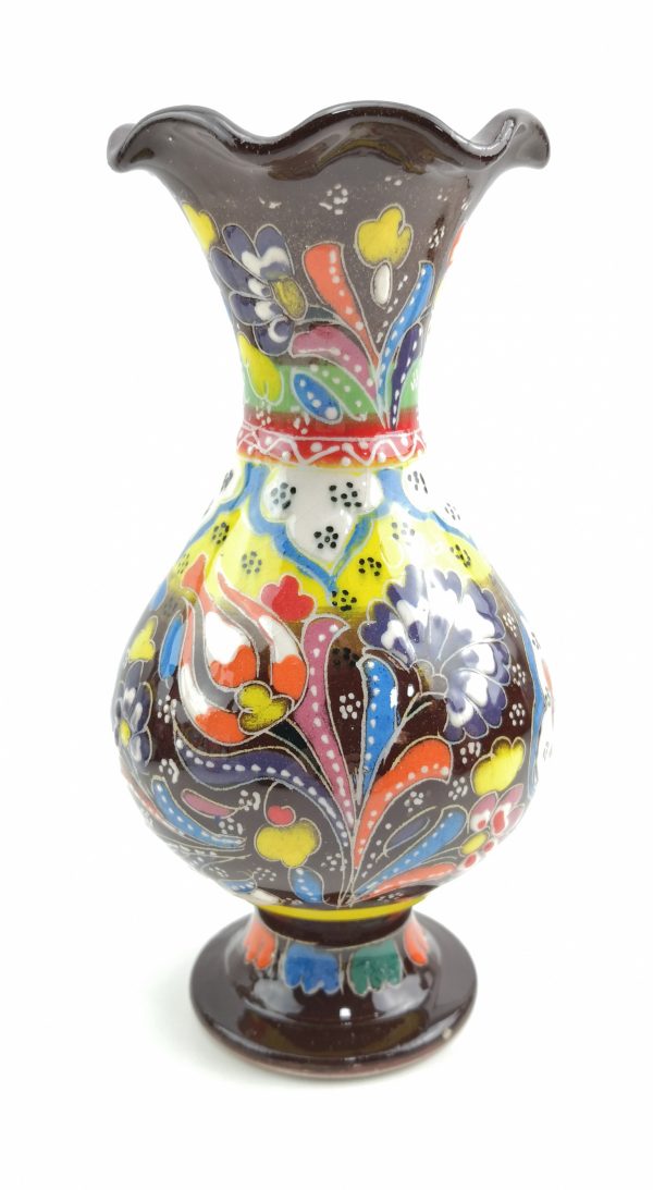 Hand Painted Ceramic Vase - Handmade Turkish Pottery - Image 5