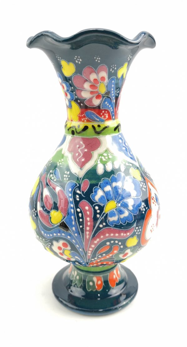 Hand Painted Ceramic Vase - Handmade Turkish Pottery - Image 6