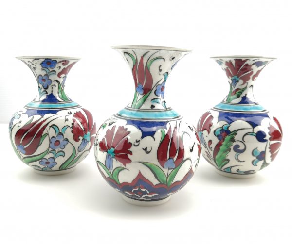 Handmade Ceramic Vase - Hand Painted Turkish Pottery - Image 3