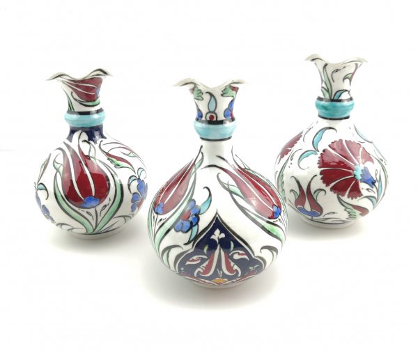 Handmade Ceramic Vase - Hand Painted Turkish Pottery