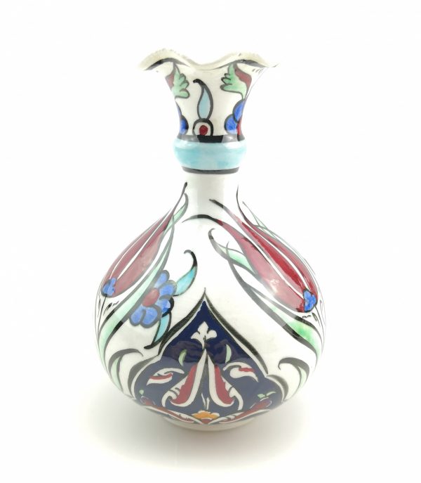 Handmade Ceramic Vase - Hand Painted Turkish Pottery - Image 3