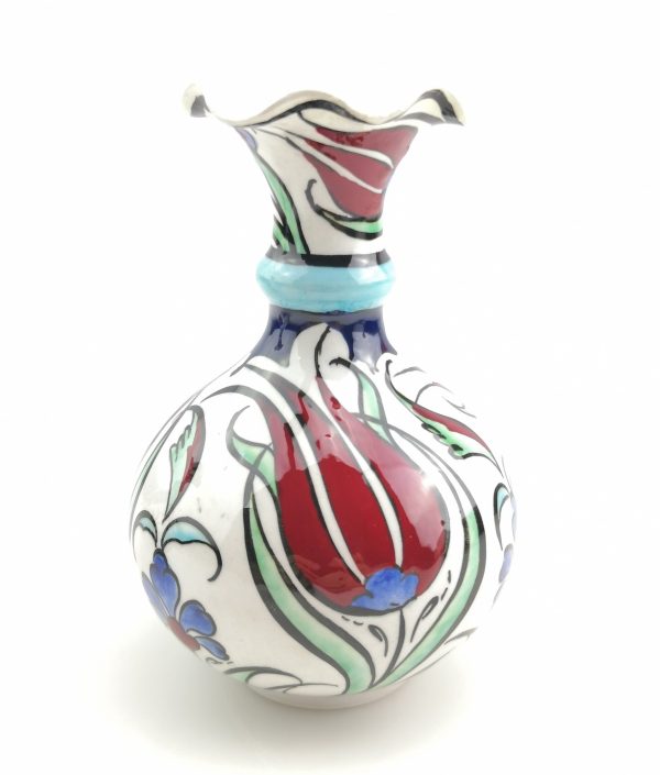 Handmade Ceramic Vase - Hand Painted Turkish Pottery - Image 5