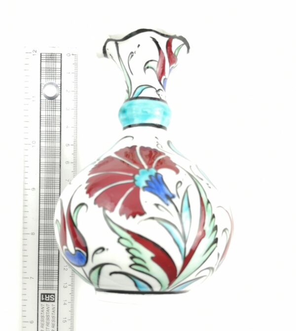 Hand Painted Ceramic Vases - 3 Pieces Handmade Turkish Pottery - Image 5