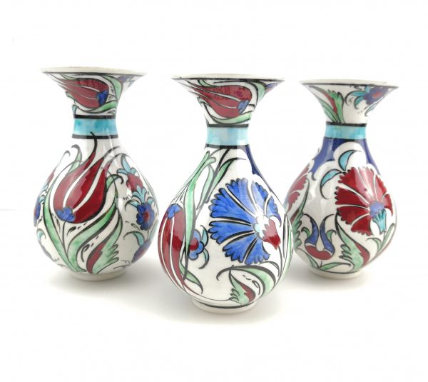 Handmade Ceramic Vase - Hand Painted Turkish Pottery