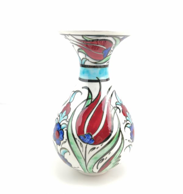 Handmade Ceramic Vase - Hand Painted Turkish Pottery - Image 4