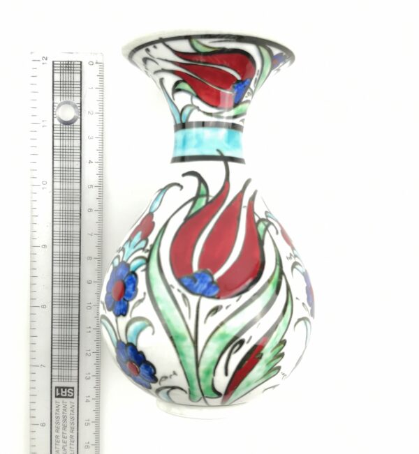 Handmade Ceramic Vase - Hand Painted Turkish Pottery - Image 6