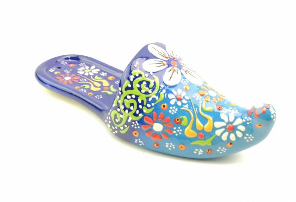 Hand Painted Ceramic Slipper Wall Hanging - Handmade Turkish Pottery - Image 10