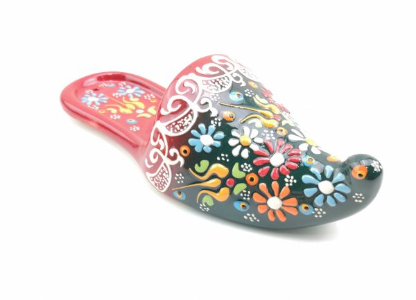 Hand Painted Ceramic Slipper Wall Hanging - Handmade Turkish Pottery - Image 8