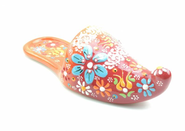 Hand Painted Ceramic Slipper Wall Hanging - Handmade Turkish Pottery - Image 6