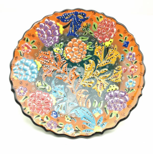 Handmade Ceramic Wall Hanging Plate(18cm) - Hand Painted Turkish Pottery - Image 3