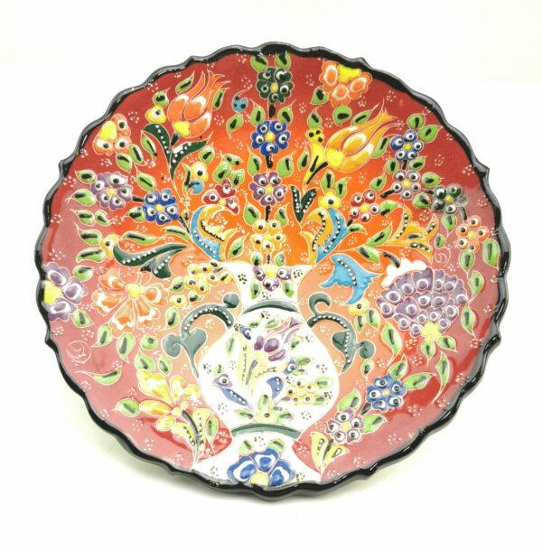 Handmade Ceramic Wall Hanging Plate(18cm) - Hand Painted Turkish Pottery - Image 5