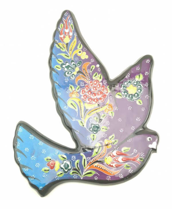 Hand Painted Ceramic Bird Wall Hanging - A Beautiful Turkish Design - Image 3