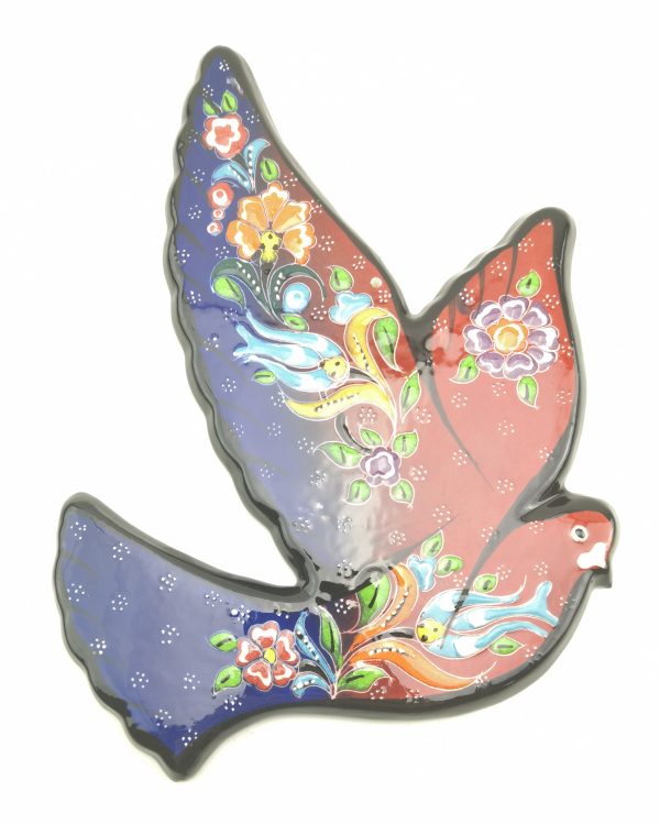 Hand Painted Ceramic Bird Wall Hanging - A Beautiful Turkish Design - Image 4