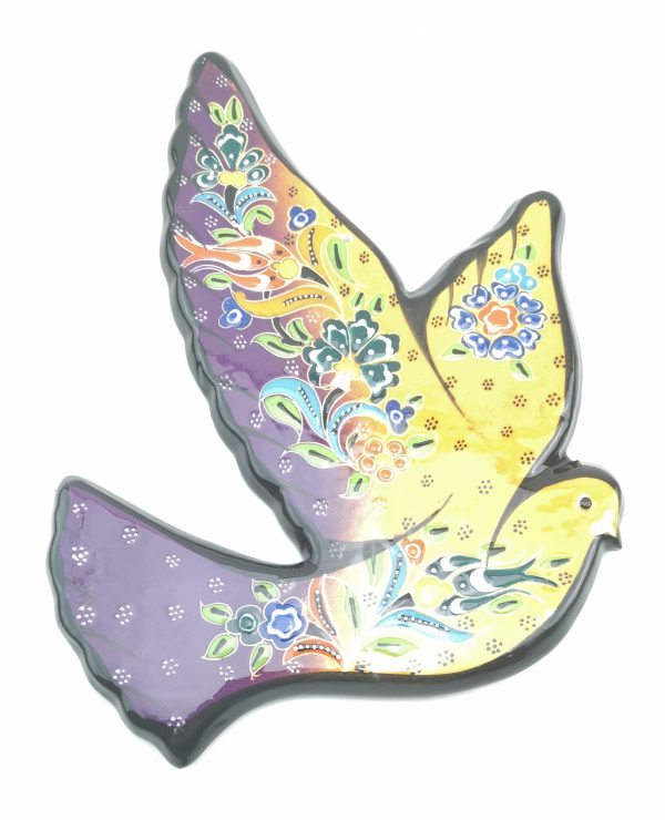 Hand Painted Ceramic Bird Wall Hanging - A Beautiful Turkish Design - Image 9