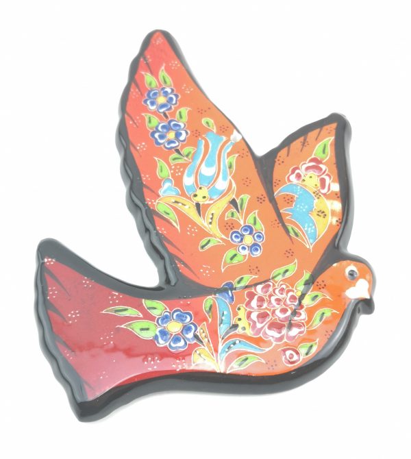 Hand Painted Wall Hanging Ceramic Bird - A Beautiful Turkish Ethnic Design - Image 5